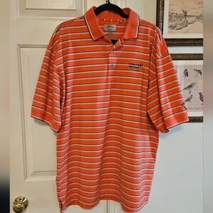 Callaway Men’s Orange Striped Polo Shirt